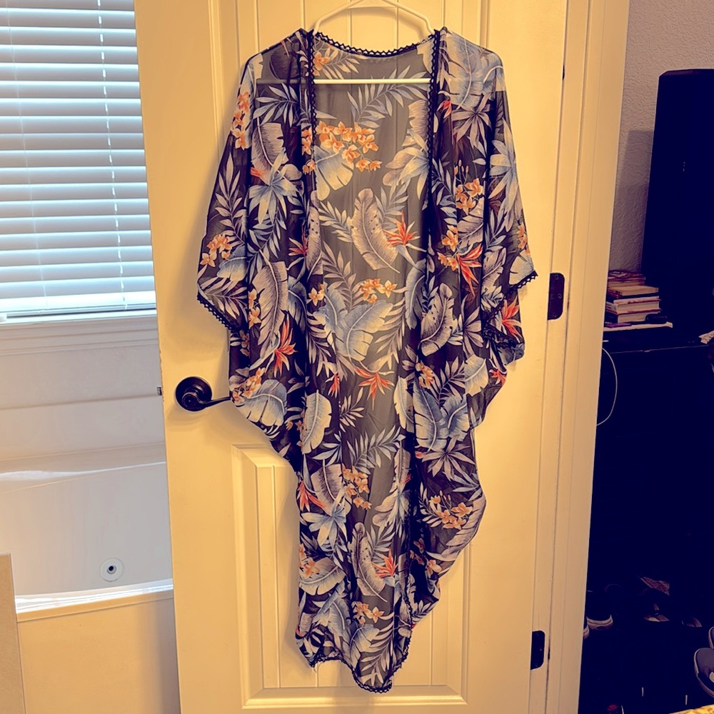 Floral Kimono Cover-Up